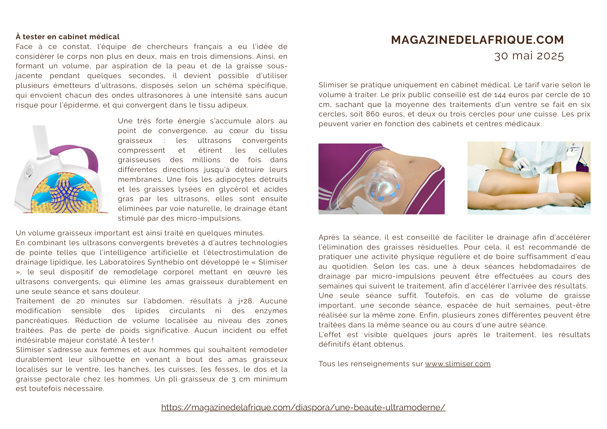 Article Magazine de l'Afrique