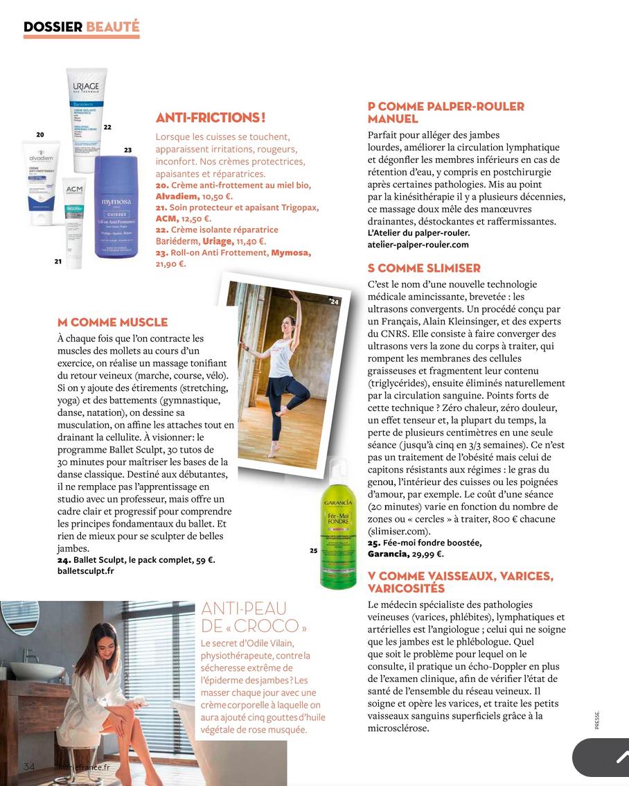 Article Marie France S'affiner sans souffrir